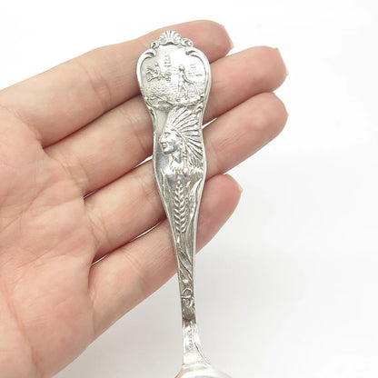 925 Sterling Silver Antique Art Deco Caron Bros St. Paul States & Cities Spoon