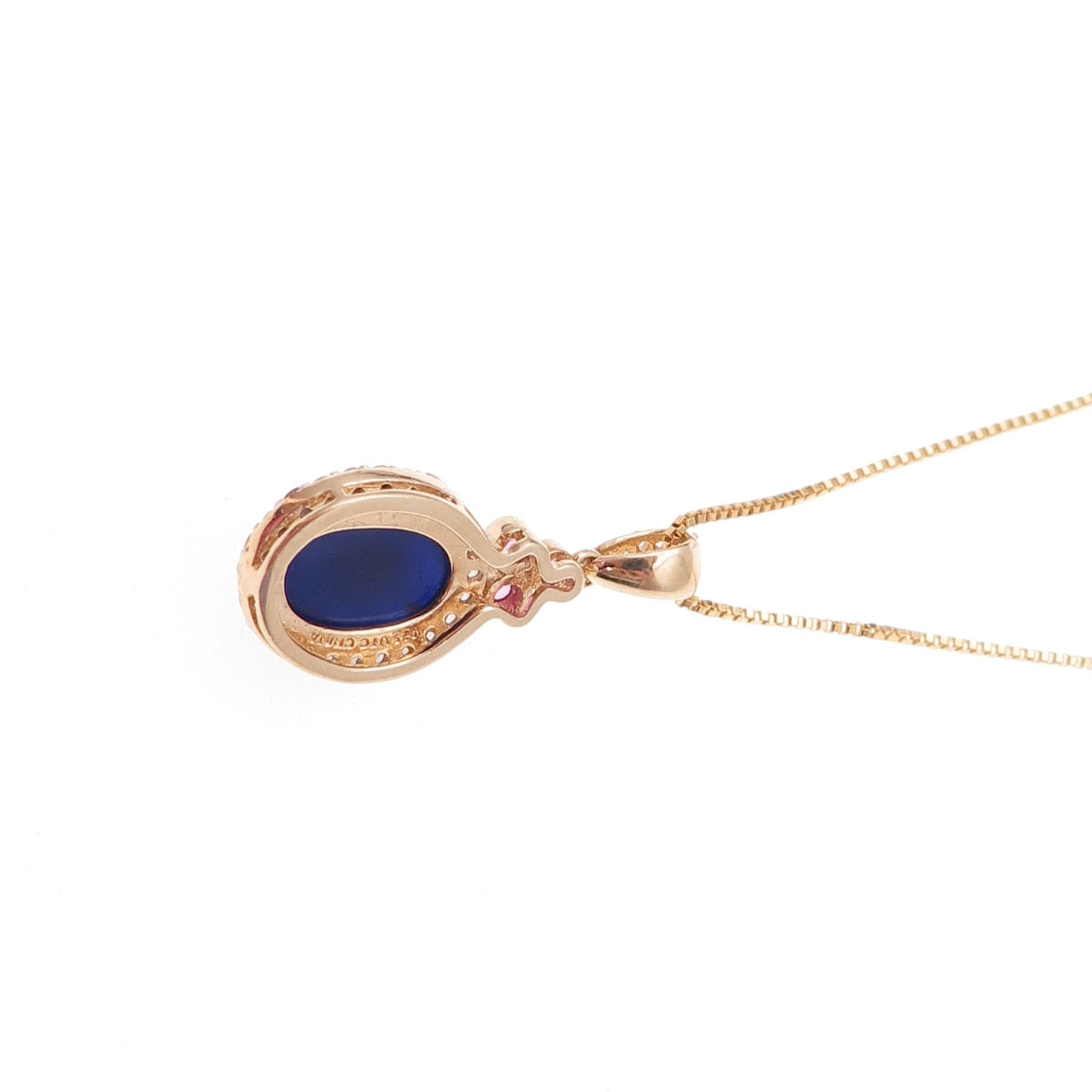 925 Sterling 1/20 14K Gold Filled Opal Pink Sapphire & White Topaz Necklace 18"