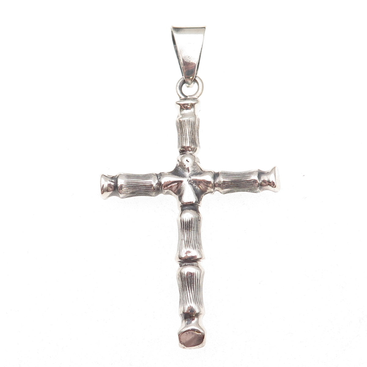925 Sterling Silver Vintage Cross Oxidized Pendant