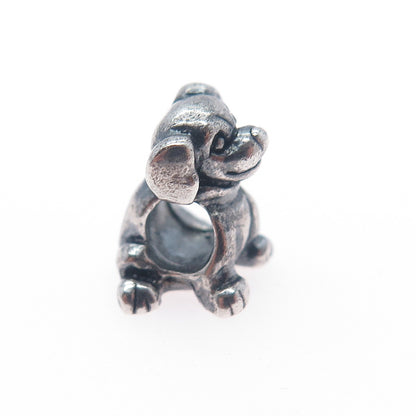 MICHAEL ANTHONY 925 Sterling Silver Italy Dog Slide Bead Charm