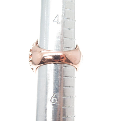 CHUCK CLEMENCY Sterling Silver Rose Gold Plated Amethyst & Topaz Ring Size 5.25