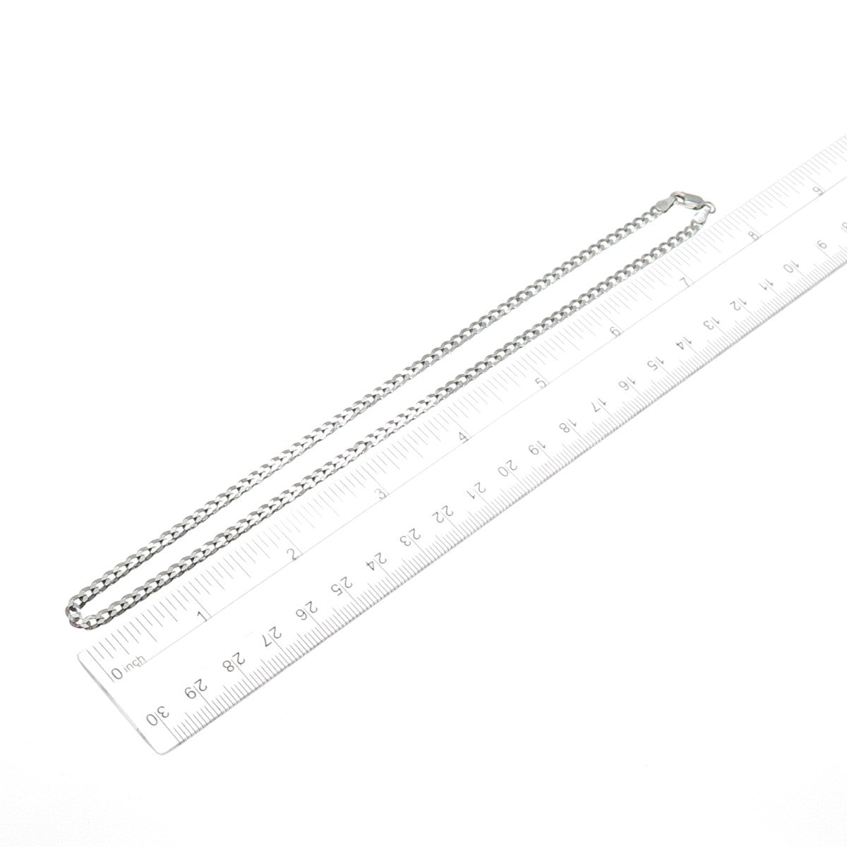 925 Sterling Silver Italy Curb Chain Necklace 16"