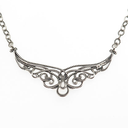 Carolyn Pollack 925 Sterling Silver Vintage Swirl Cable Chain Necklace 20"