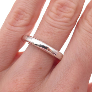 Faye 925 Sterling Silver Vintage Wedding Band Oxidized Ring Size 6.25