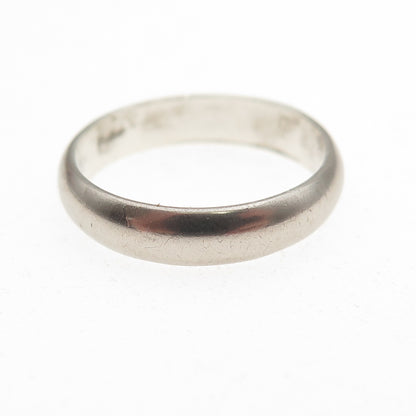 Uncas 925 Sterling Silver Vintage Classic Wedding Band Ring Size 6.25