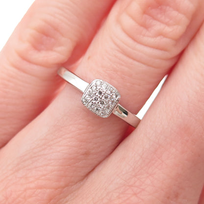 925 Sterling Silver Round-Cut C Z Engagement Ring Size 6