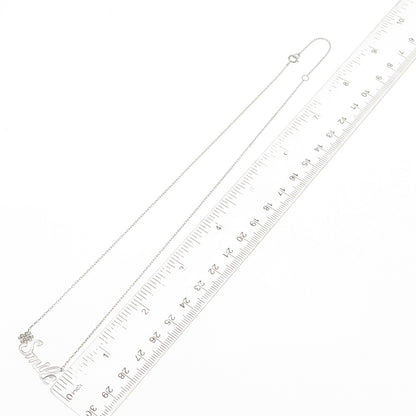 925 Sterling Silver Round-Cut C Z #Smile Cable Chain Necklace 16-18"