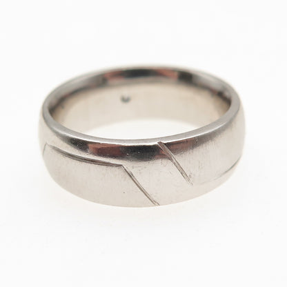 Cilor 925 Sterling Silver Round-Cut C Z Band Ring Size 6