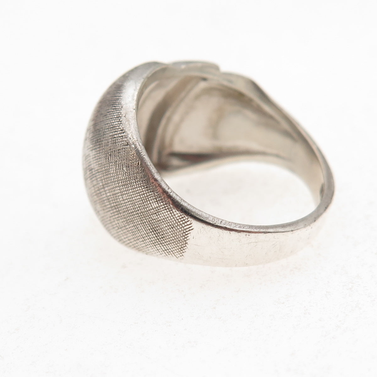 Clark & Coombs 925 Sterling Silver Antique Art Deco Oxidized Dome Ring Size 7