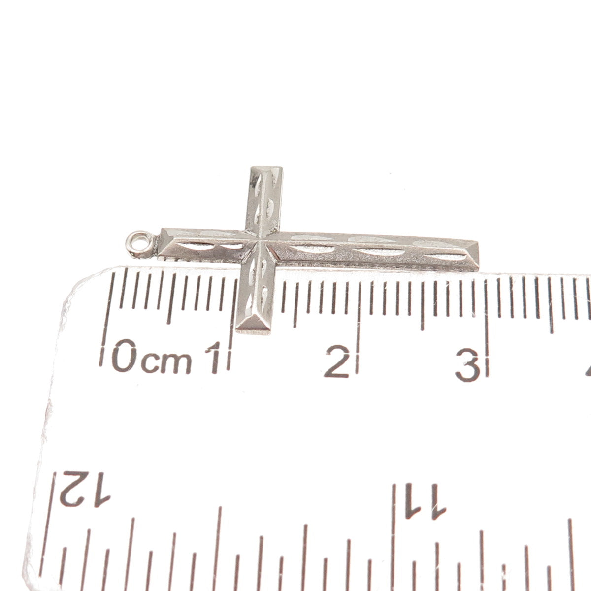 Theda 925 Sterling Silver Antique Art Deco Cross Oxidized Charm Pendant