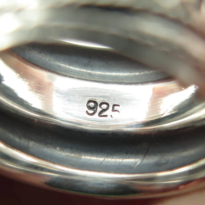 925 Sterling Silver Vintage Eternal Curve Wide Ring Size 7.75
