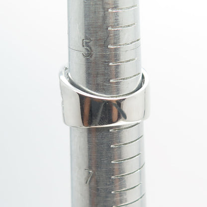 925 Sterling Silver Princess-Cut Shaped C Z Modernist Ring Size 6.25