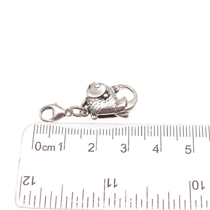 Trollbeads LAA Sterling Silver Vintage Bracelet / Necklace Big Fish Lobster Lock