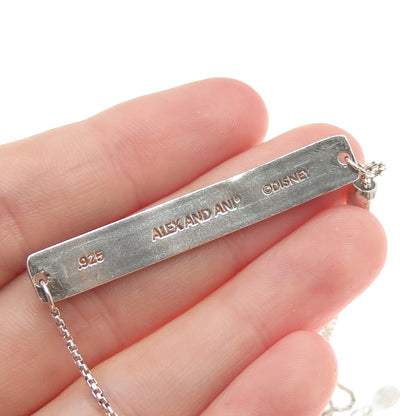 ALEX & ANI DISNEY 925 Sterling Enamel See The Unseen Adjustable Bracelet 6-10"