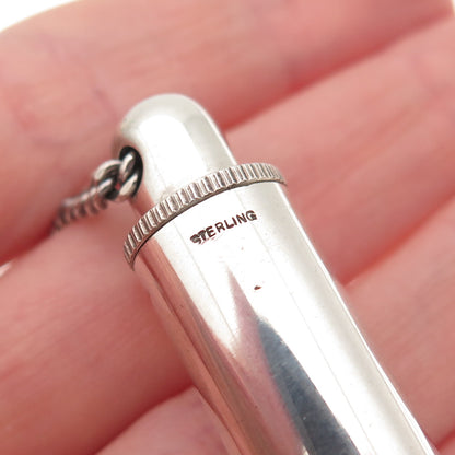 Tiffany & Co. 925 Sterling Silver Vintage Chatelaine Flashlight Fob w/ Chain