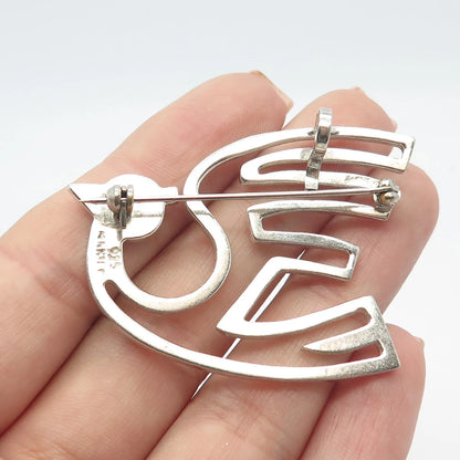 925 Sterling Silver Vintage Mexico Bird Pin Brooch