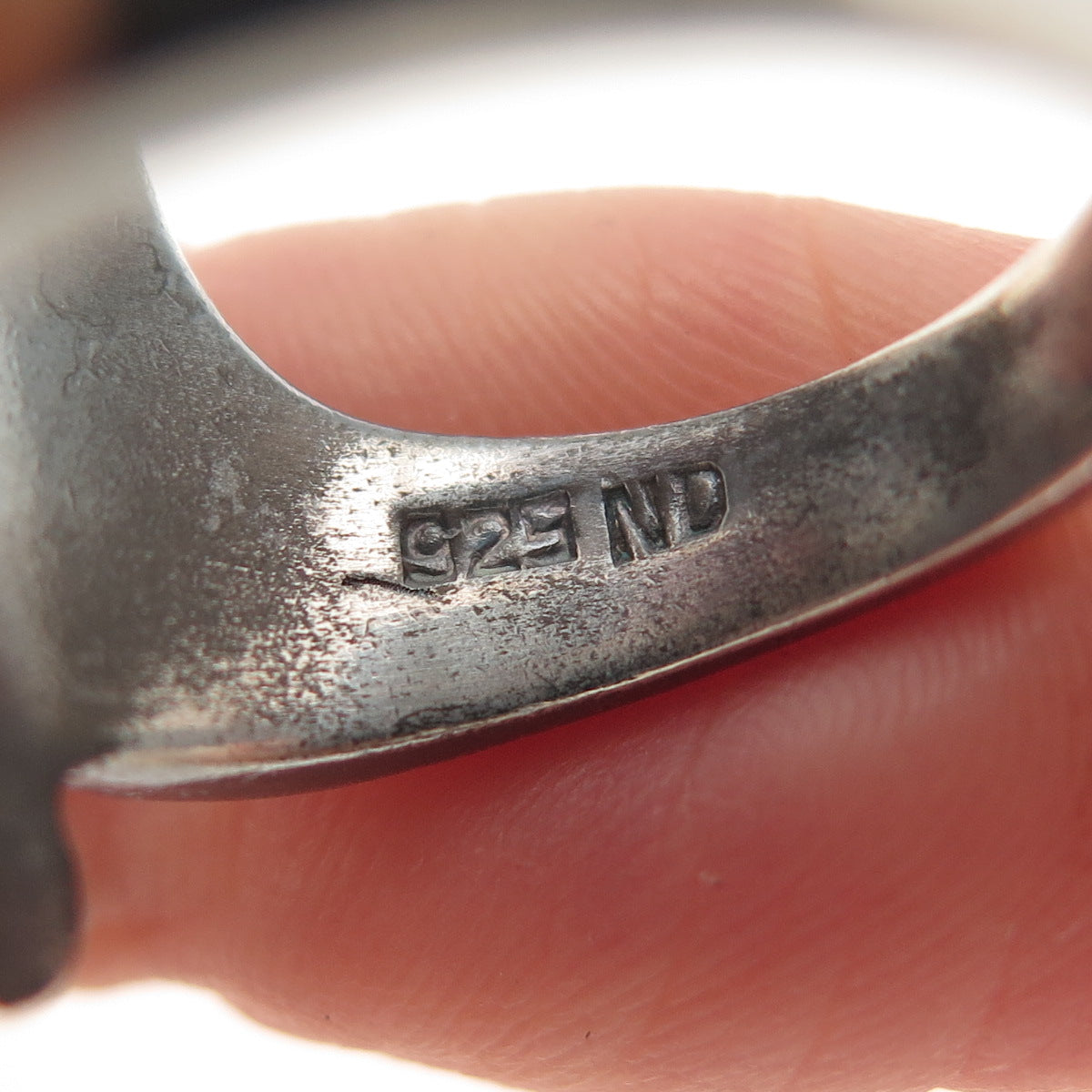 Chapal Zenray 925 Sterling Silver Vintage Modernist Wing Oxidized Ring Size 8.25