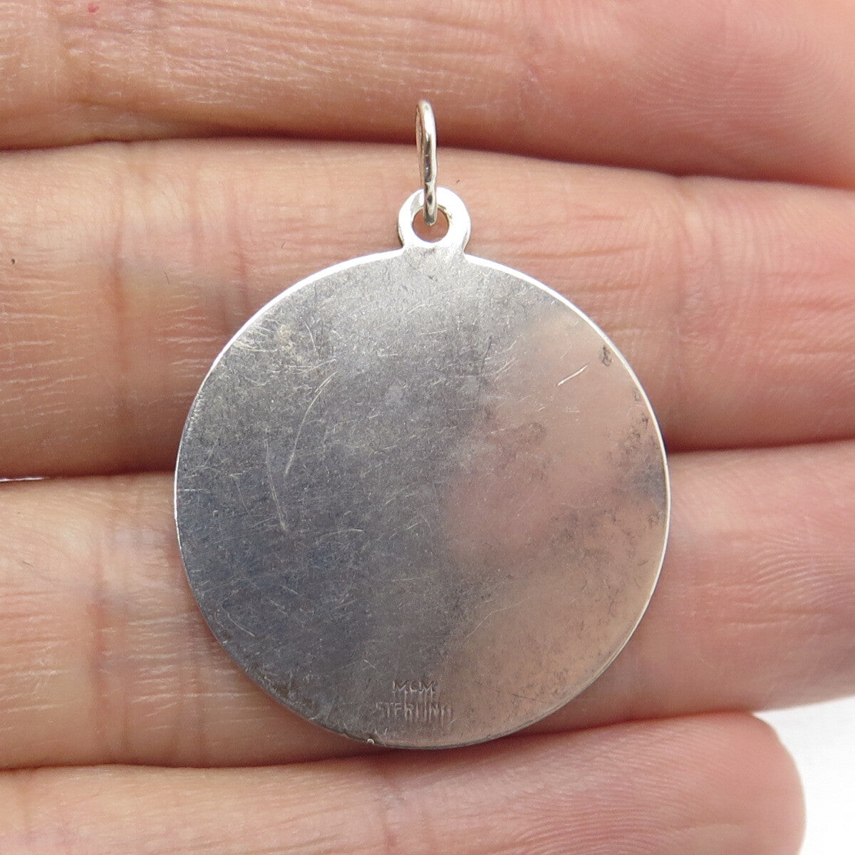 925 Sterling Silver Vintage M&M Cancer Zodiac Sign Charm Pendant