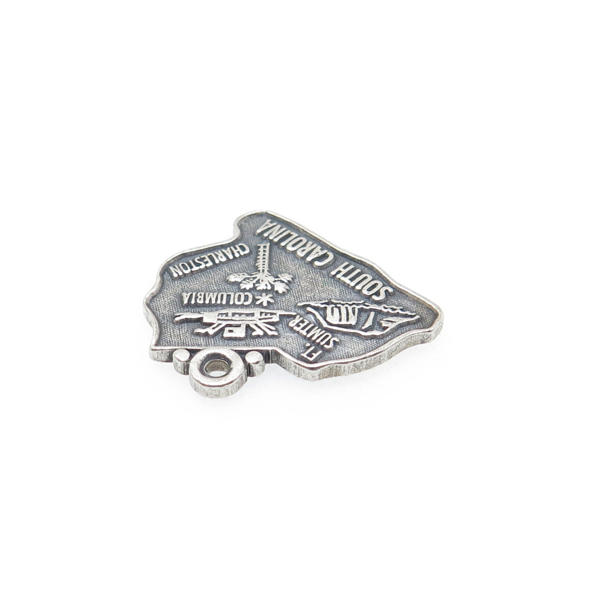 MAISELS INDIAN TRADING Sterling Silver Vintage South Carolina Mini Charm Pendant