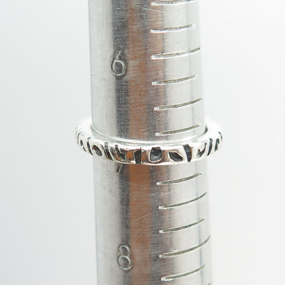 SILPADA 925 Sterling Silver Vintage Bali Stackable Band Ring Size 7