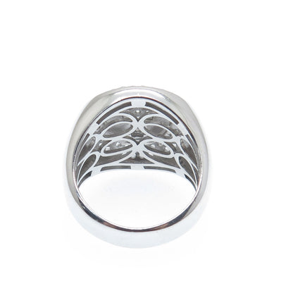 925 Sterling Silver Round-Cut C Z Cross Ring Size 10.25