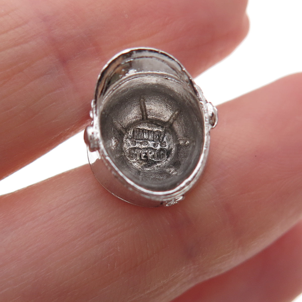 Kinney 925 Sterling Silver Vintage Drum Majorette Band Leader Hat Charm Pendant