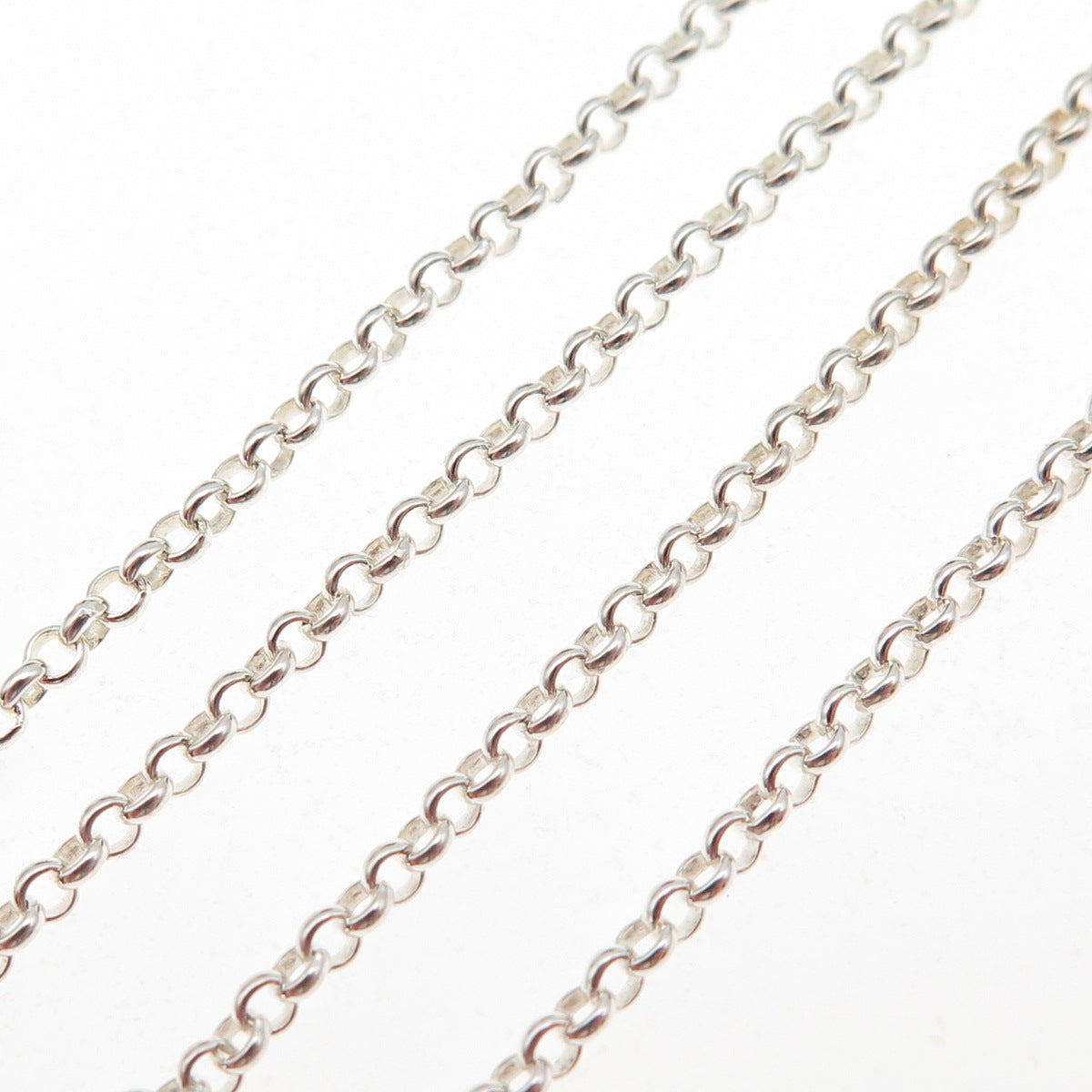 Han 925 Sterling Silver Rolo Chain Necklace 18"