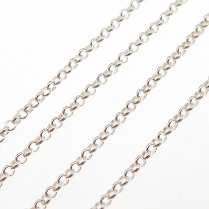 Han 925 Sterling Silver Rolo Chain Necklace 18"