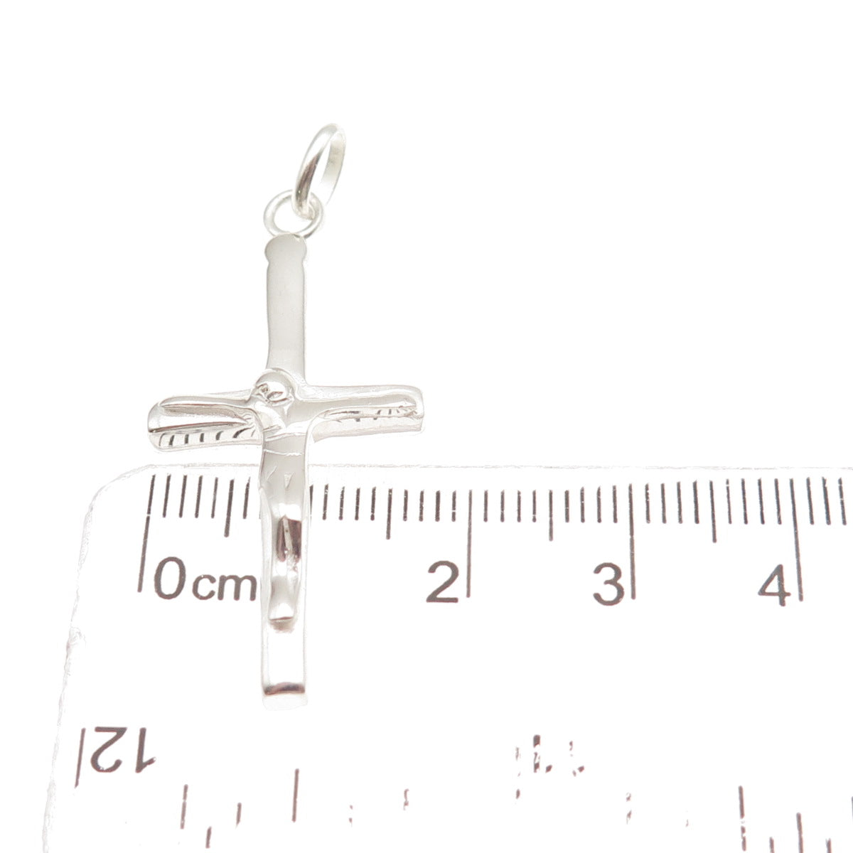 925 Sterling Silver Vintage Crucifix Cross Religious Charm Pendant