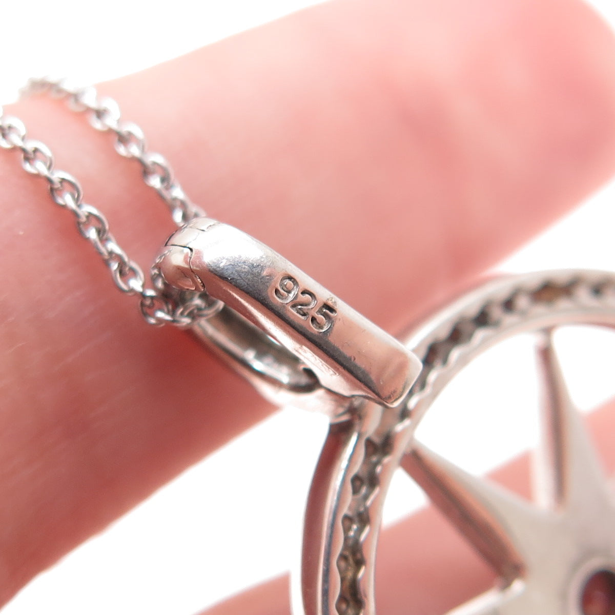 SYLVIA TOLEDANO Sterling Silver 2-Tone C Z North Star Cable Chain Necklace 18"