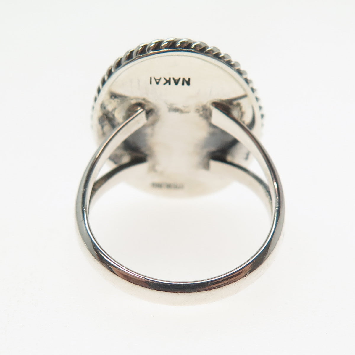 GILO & GRACE NAKAI NAVAJO Old Pawn 925 Sterling Silver Lace Agate Ring Size 5.75