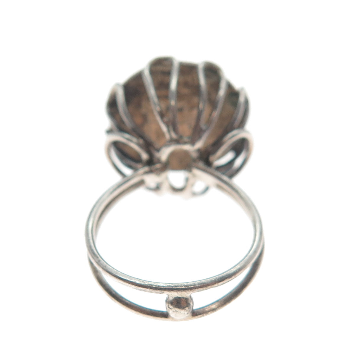 835 Silver Antique 1874-1876 Venezuela 5 Centavos Coin Oxidized Ring Size 4.5