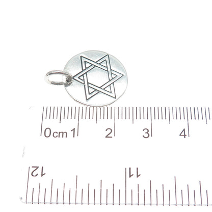 BRIGHTON 925 Sterling Silver Vintage Star of David Judaica Mini Charm Pendant
