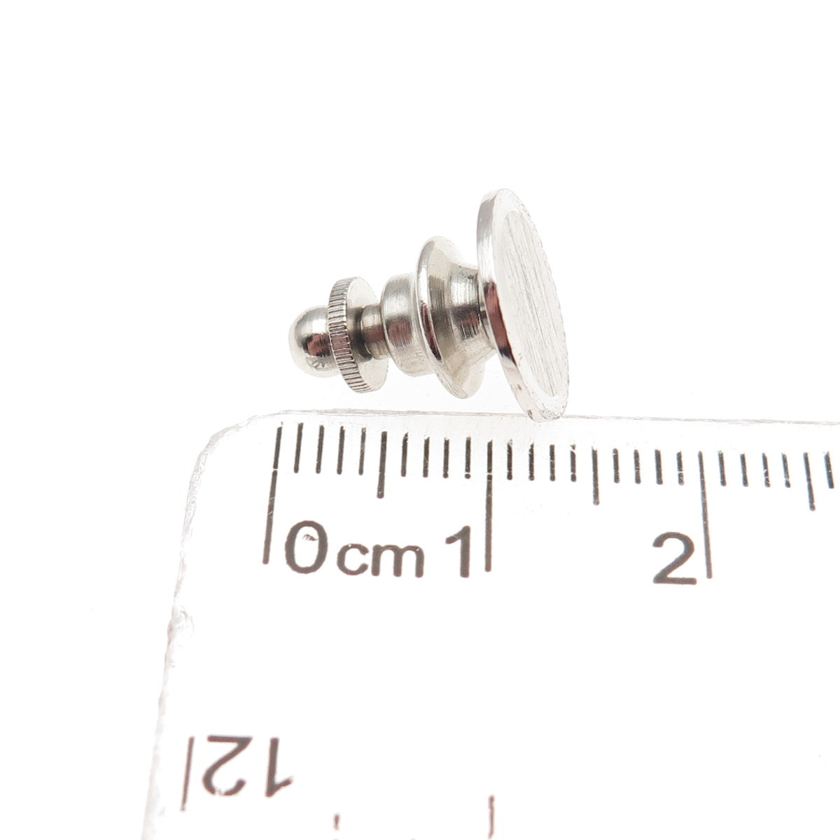 925 Sterling Silver Vintage Brushed Tie Tack / Lapel Pin