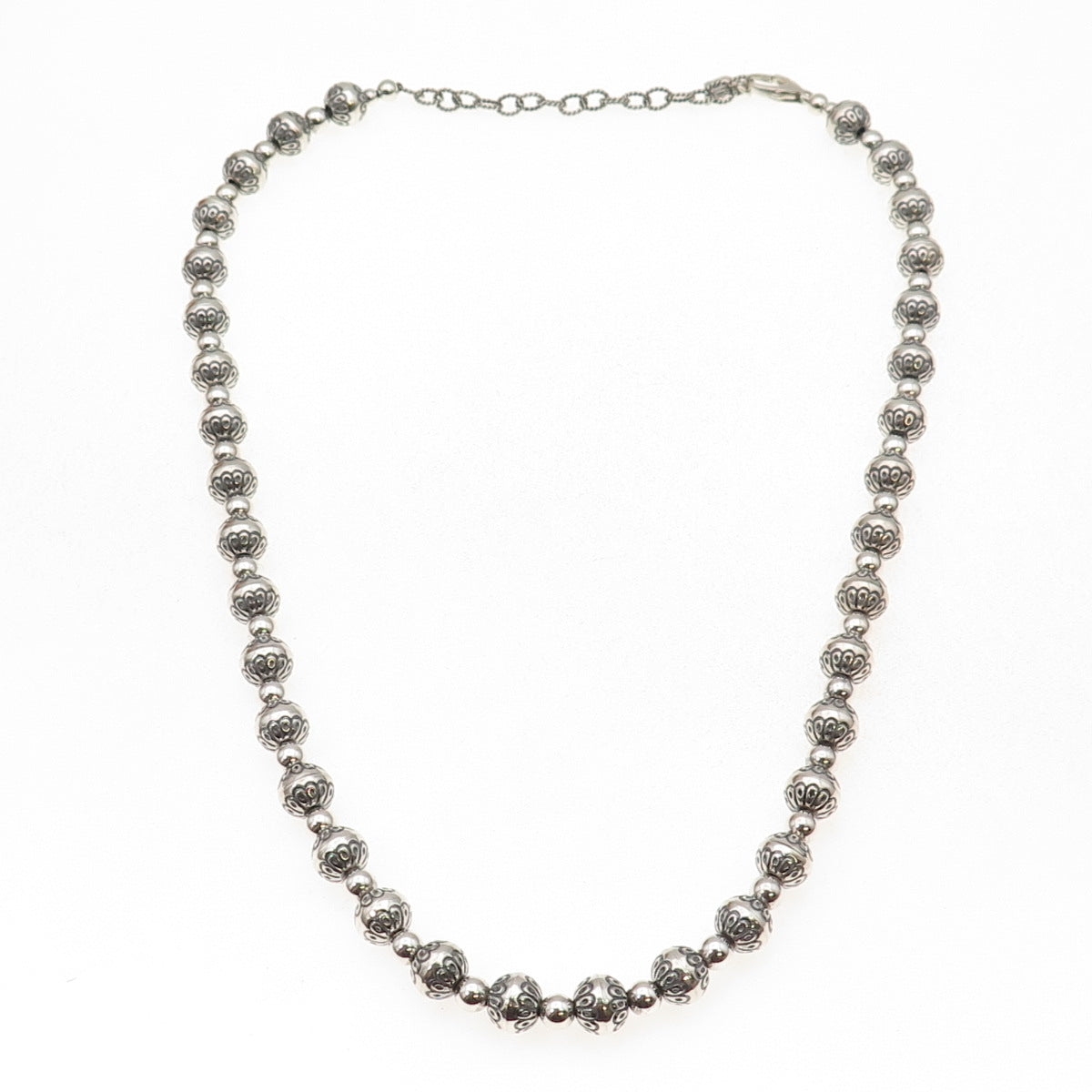 Carolyn Pollack AW Old Pawn 925 Sterling Vintage Navajo Pearls Necklace 22-24"