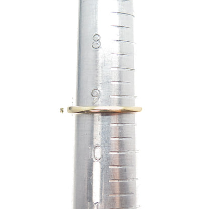 DSMK 925 Sterling Silver Gold Plated Real Diamond & Sapphire Ring Size 9.25