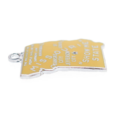 GRIFFITH & SONS 925 Sterling Silver Vintage Enamel Missouri Minimalist Pendant