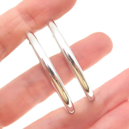 925 Sterling Silver Tube Hoop Earrings