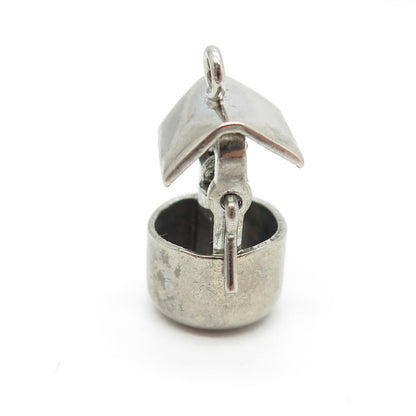 PAYE & BAKER 925 Sterling Silver Antique Art Deco Water Well Movable 3D Pendant