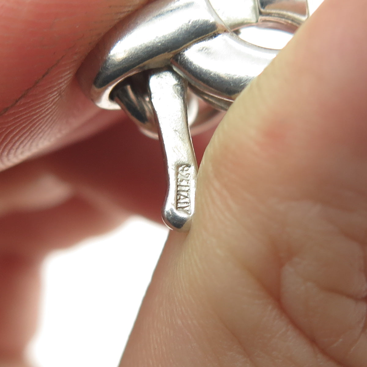 925 Sterling Silver Vintage Italy Bracelet & Necklace Spring Ring Lock Clasp
