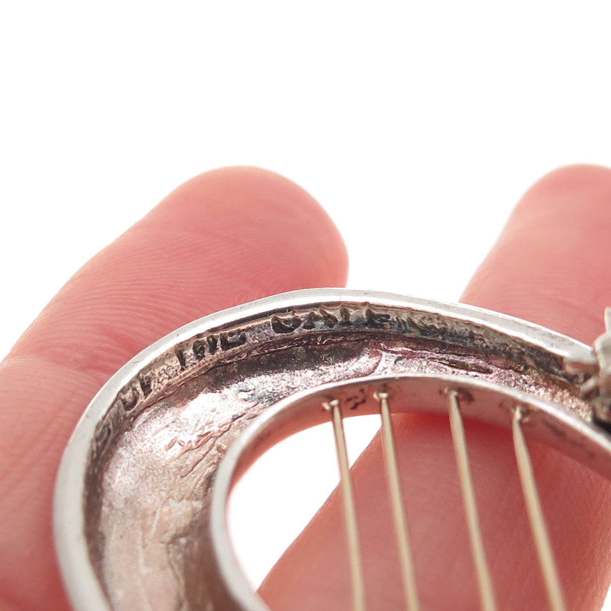 Rachel Gera Sterling Silver & 14K Gold Hadassah Keepers of the Gate Pin Brooch