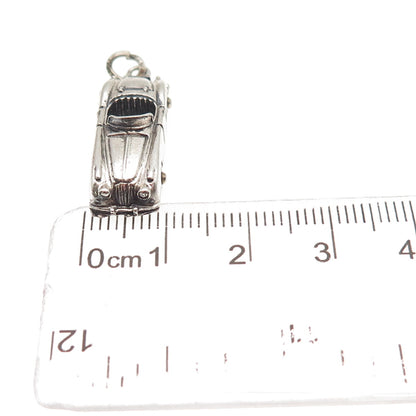 Beau 925 Sterling Silver Vintage Convertible Car Oxidized 3D Charm Pendant
