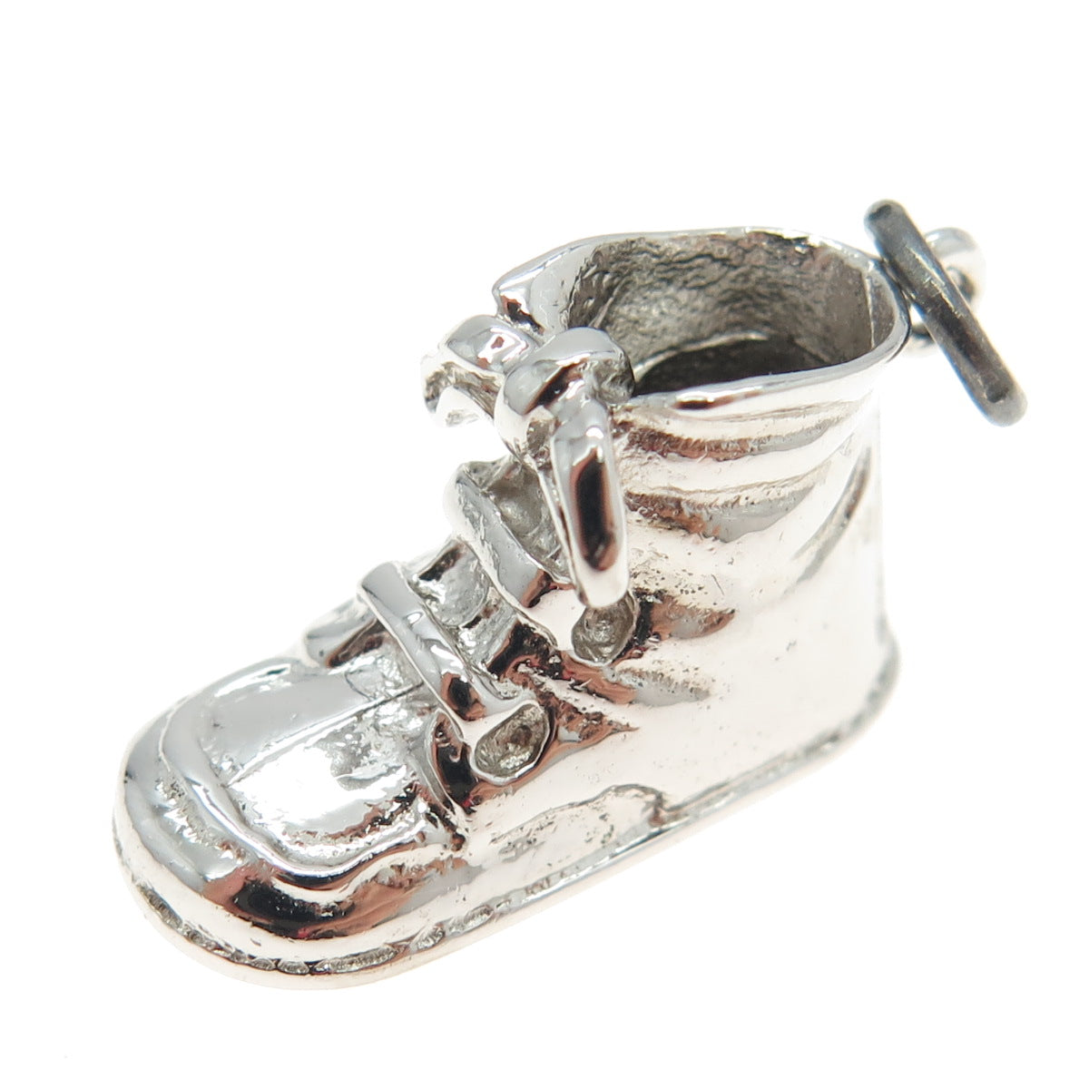 WELLS 925 Sterling Silver Antique Art Deco Boot Charm Pendant