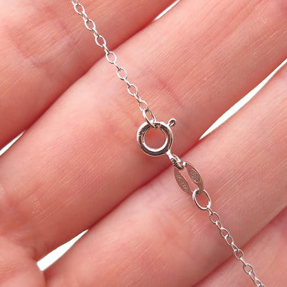 925 Sterling Silver Round-Cut C Z Cross Cable Chain Necklace 16-18"