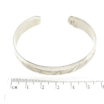 JULIUS OLAF RANDAHL Sterling Silver Vintage Modernist Adjustable Bracelet 6.5"