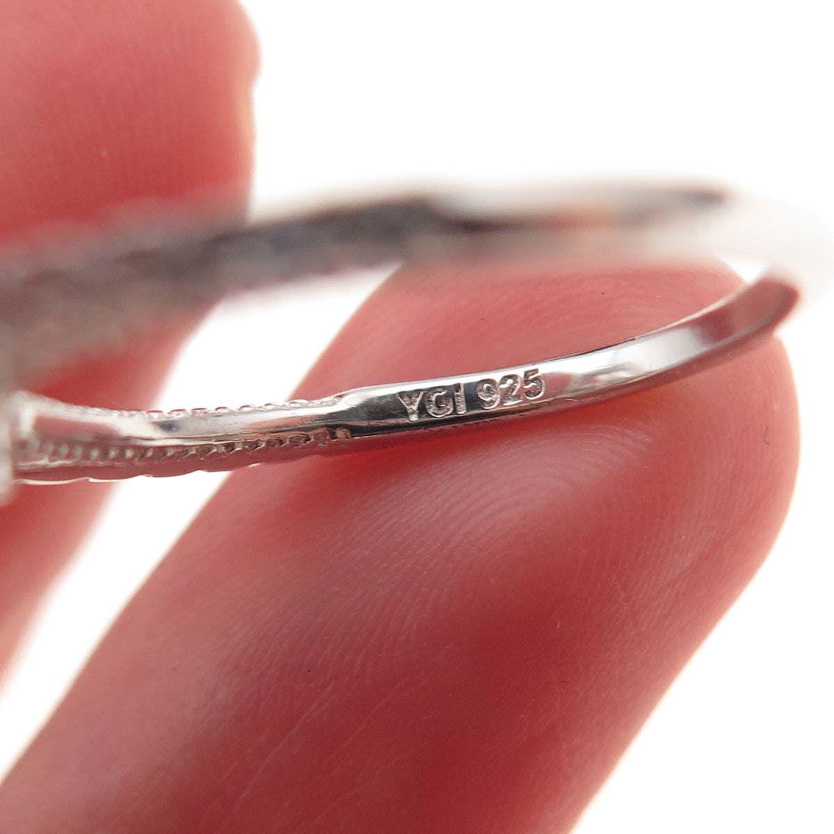 925 Sterling Silver Round-Cut C Z Engagement Size 6.25
