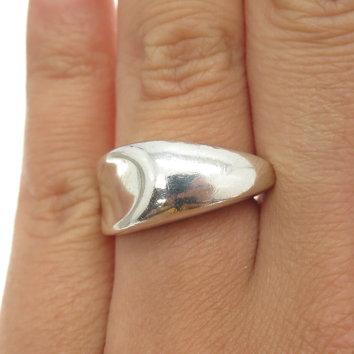 ALWAND VAHAN 925 Sterling Silver Vintage Modernist Ring Size 6