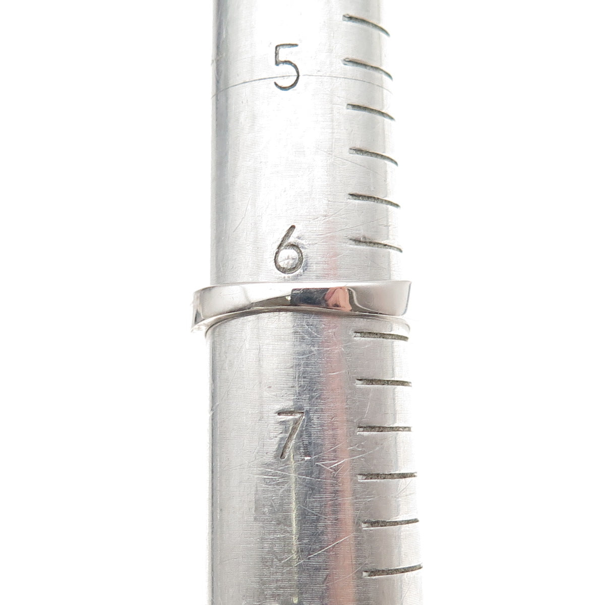 925 Sterling Silver Round-Cut C Z 3-Row Wavy Ring Size 6.5