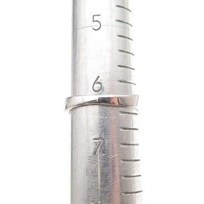 925 Sterling Silver Round-Cut C Z 3-Row Wavy Ring Size 6.5