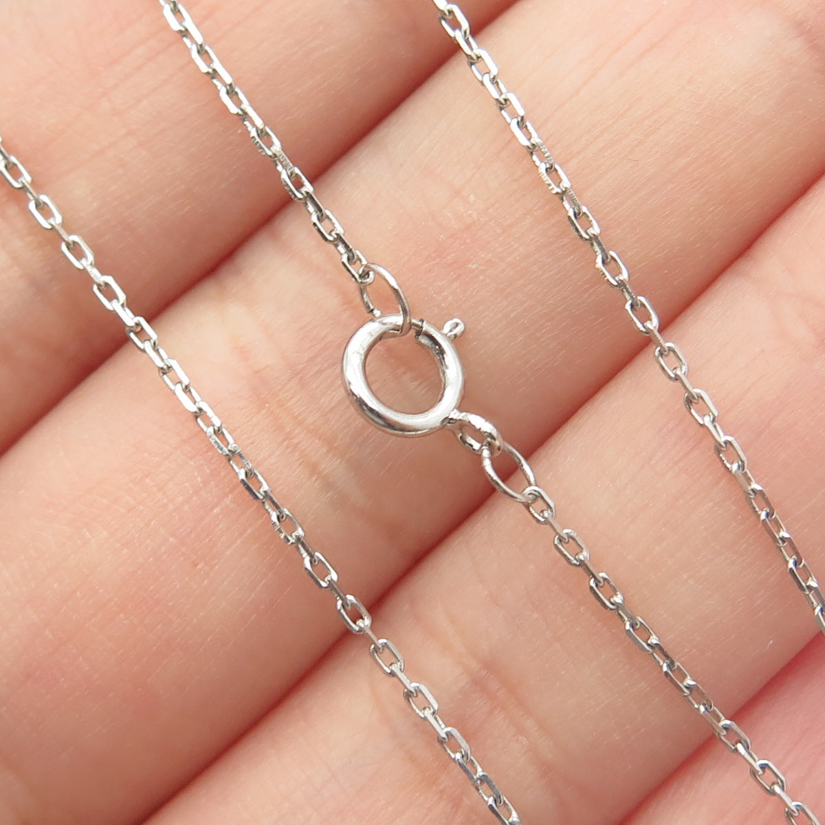 925 Sterling Silver Round-Cut C Z Circle of Life Cable Chain Necklace 16-18"